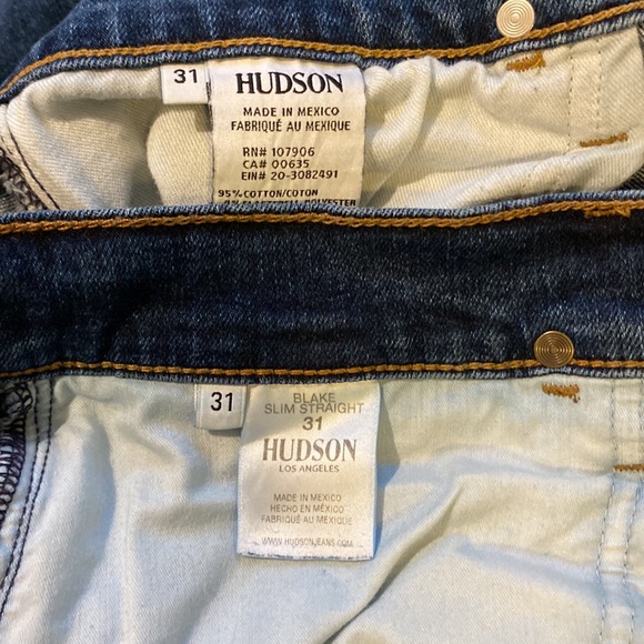 Hudson Blake Slim Straight Jeans 31 like new men’s - Picture 9 of 10